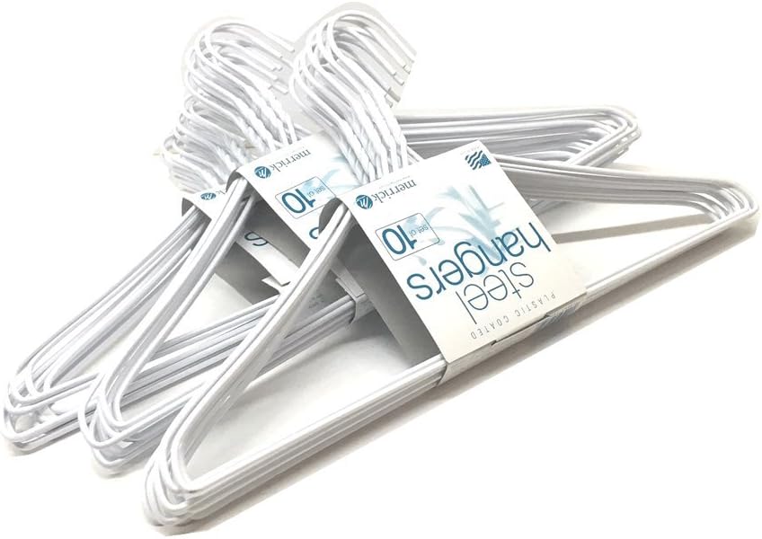 30 Count Vinyl Coated Heavy Duty Wire Cloth Hanger Plastic Coated Metal Wire ...