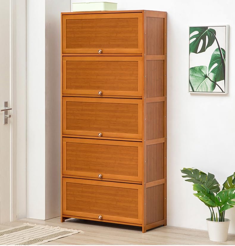 LOYALHEARTDY 10 Tier Tall Shoe Cabinet w/Flip Door, 27.5'' L, for 30 ...