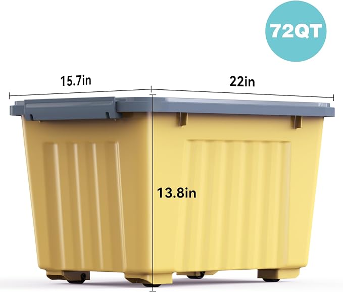 Nazhura Plastic Storage Bin, Stackable and Nestable Storage Boxes (6Pack)