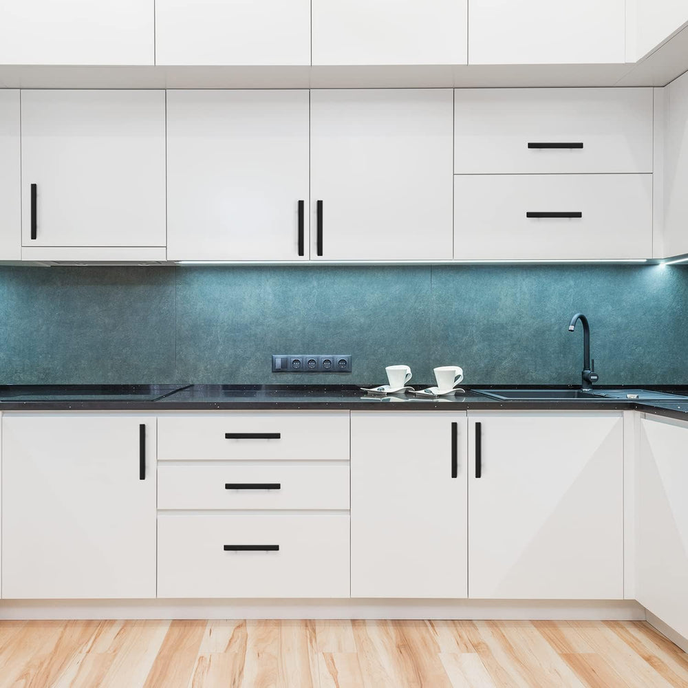 Ravinte 25 Pack Matte Black Cabinet Pulls, 3 in Kitchen Pulls for Cabinet