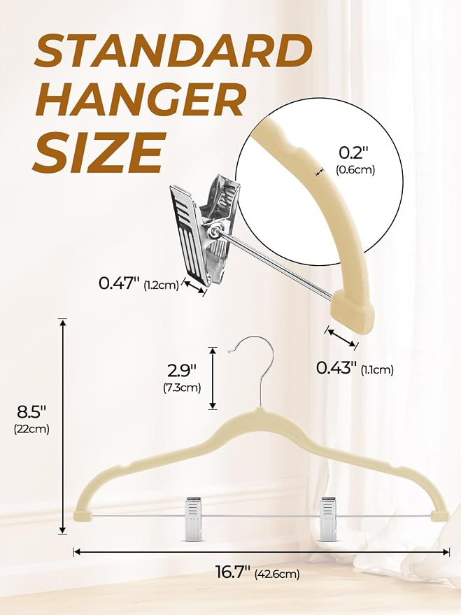 HOUSE DAY Velvet Skirt Hangers 36 Pack, Space Saving Slim Shorts Hanger