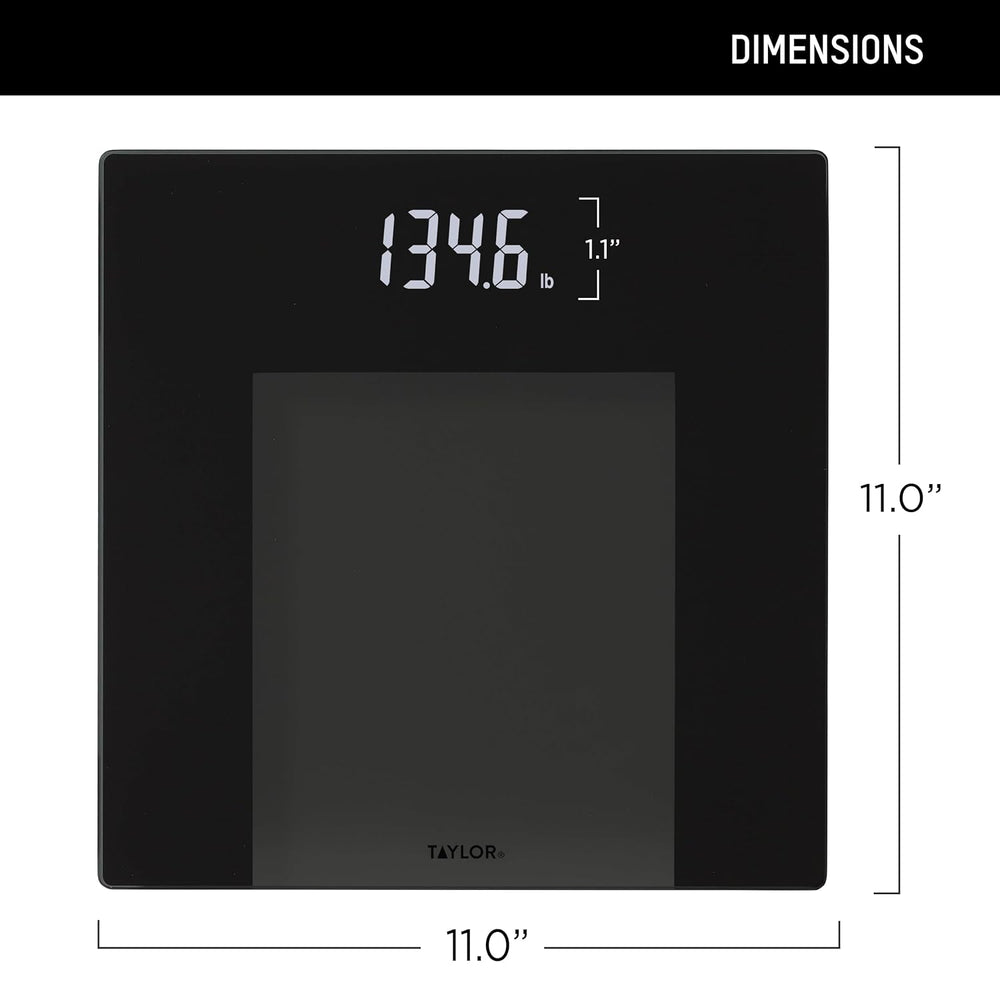 Taylor Digital Smart Scale with Precision Hub App, 400 lb Capacity, Black