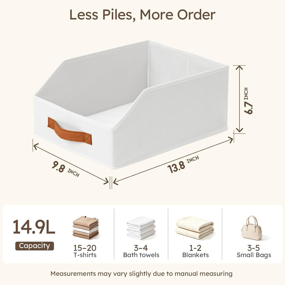 Homsorout Fabric Storage Bins for Organizing - 10 Pack Large Trapezoid Collap...