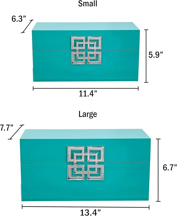 Galt International Large & Small Decorative Storage Box w/Hinged Lid (Set...