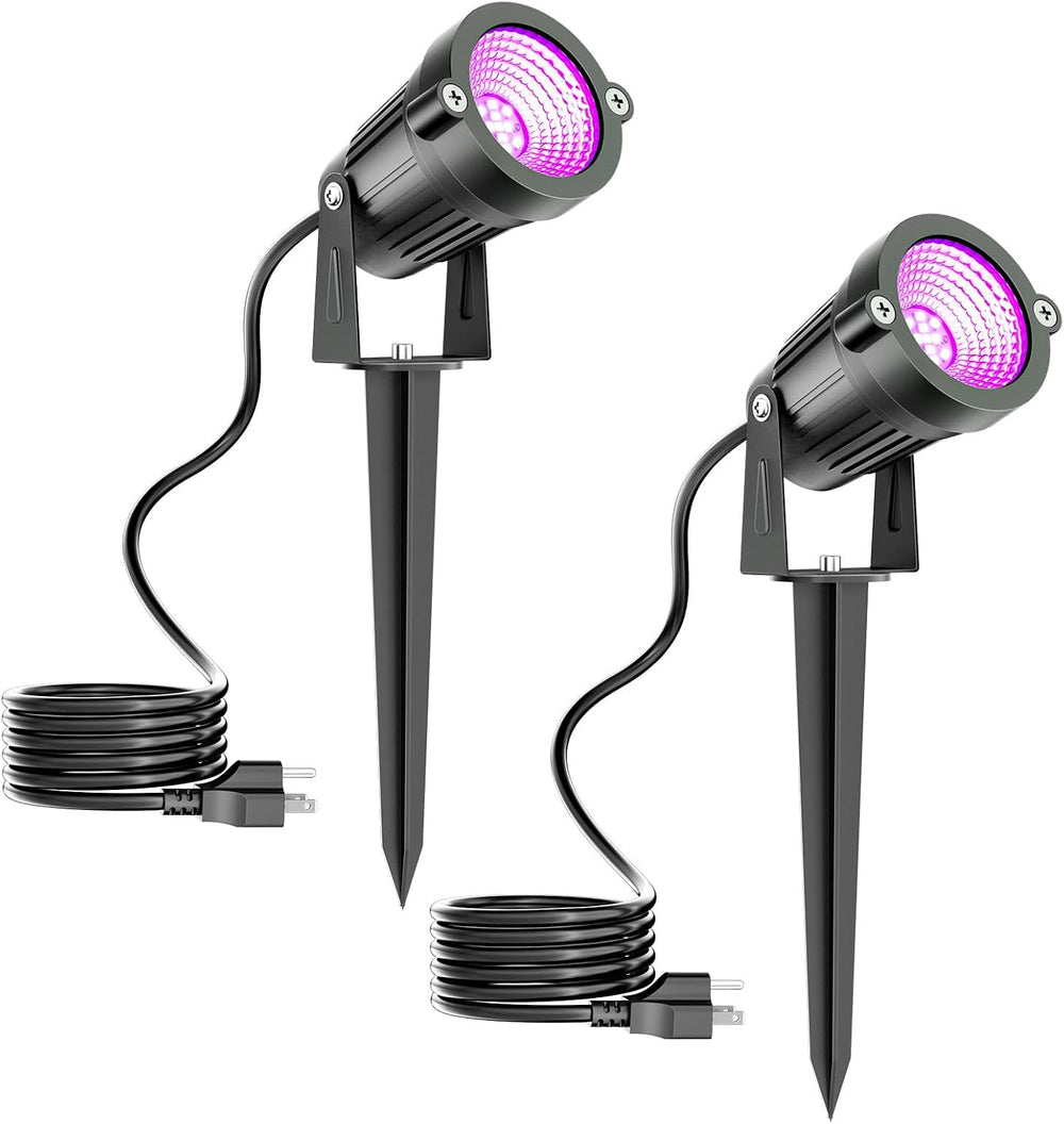 Onforu 12W Purple LED Outdoor Halloween Spotlights for Yard