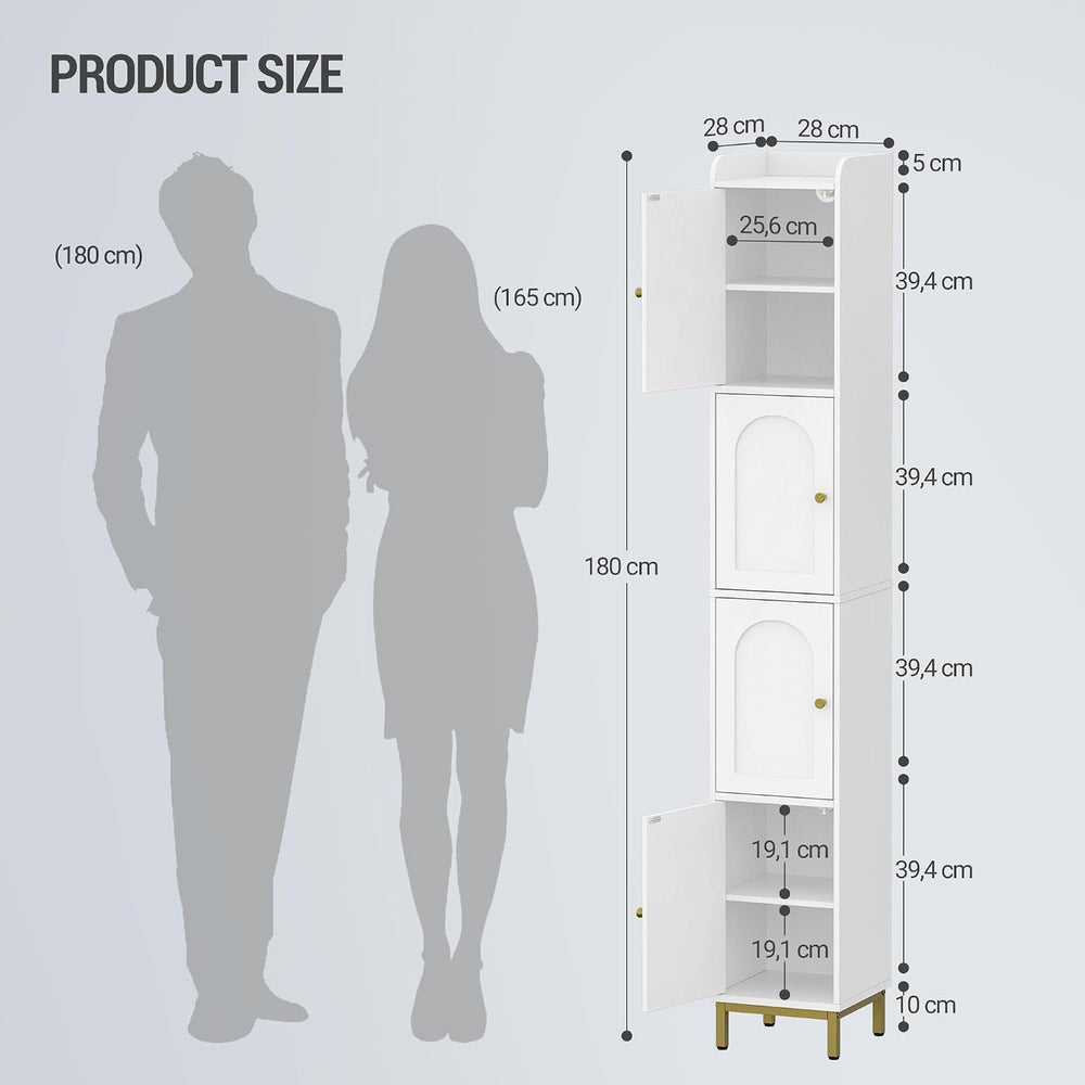 Hzuaneri 4-Tier Narrow Tall Storage Cabinet