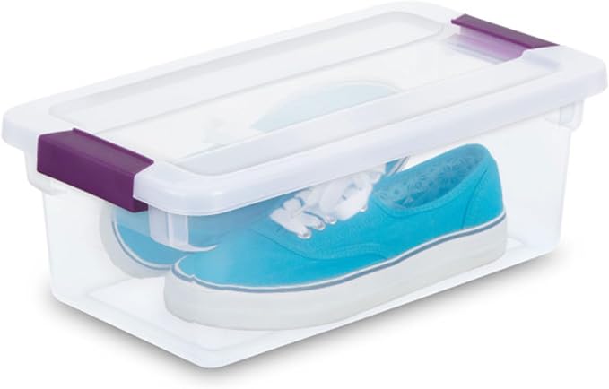 Sterilite 48-Pack ClearView Latch Box, Stackable Storage Organizer Bins