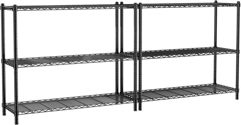 Storage Shelves, 3-Tier Adjustable Metal Industrial Utility Shelf Rack (2 PCS)