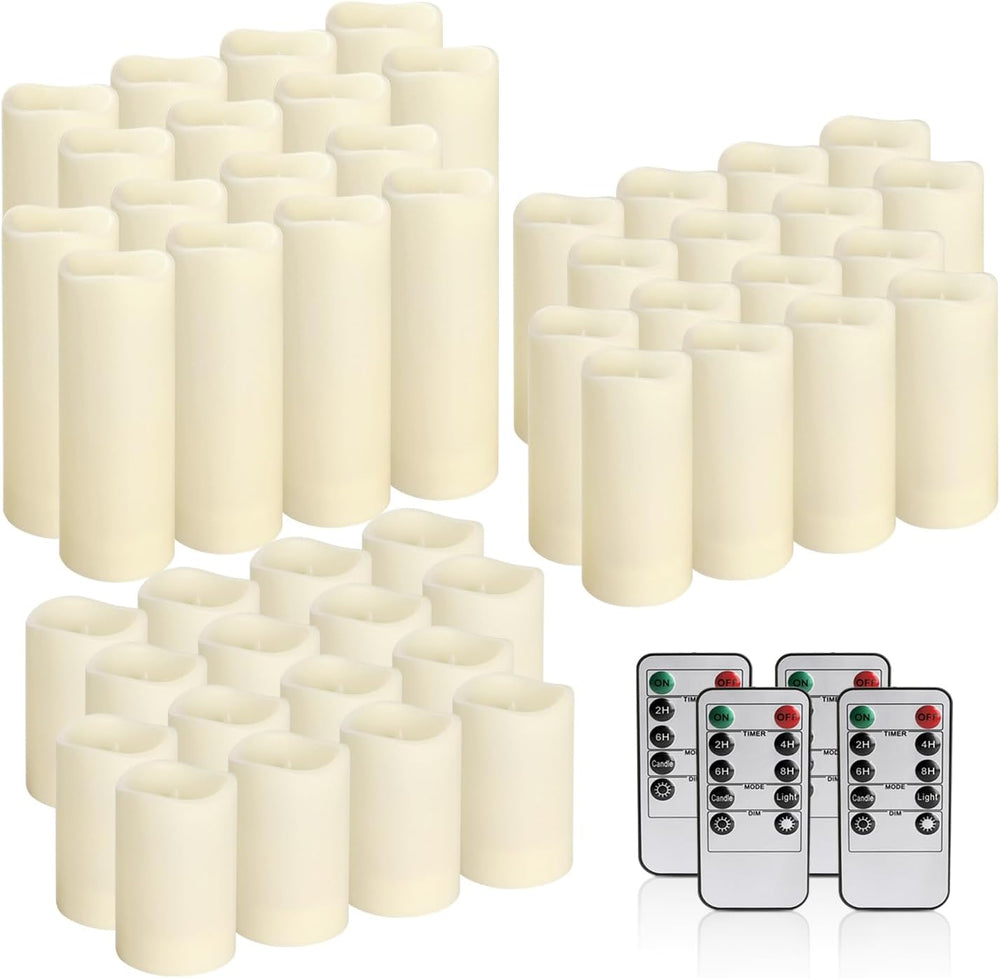 LED Candles 48Pack,Flickering Flameless Design,Operated by Remote with Timer ...