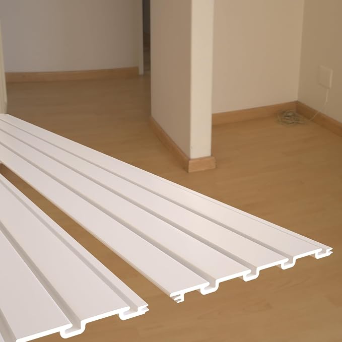 NeatiEase Slatwall Panel Wall Storage Systems, 4 x 4ft Slat Wall Paneling