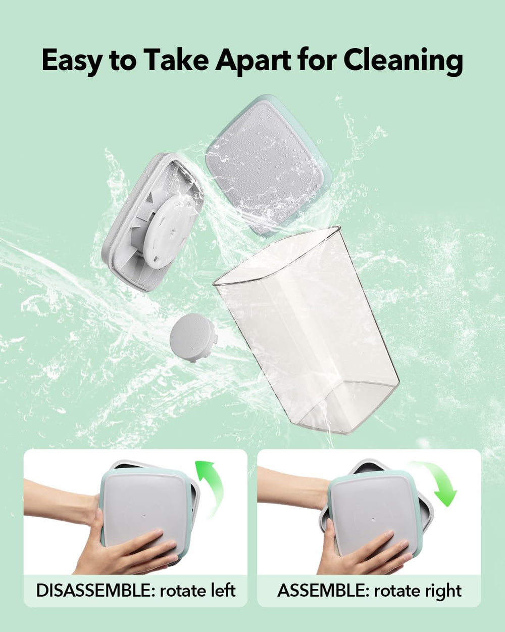 Airtight Food Storage Container with Pop Lid & 130ml Scoop, 4L/4.2qt *2 B...