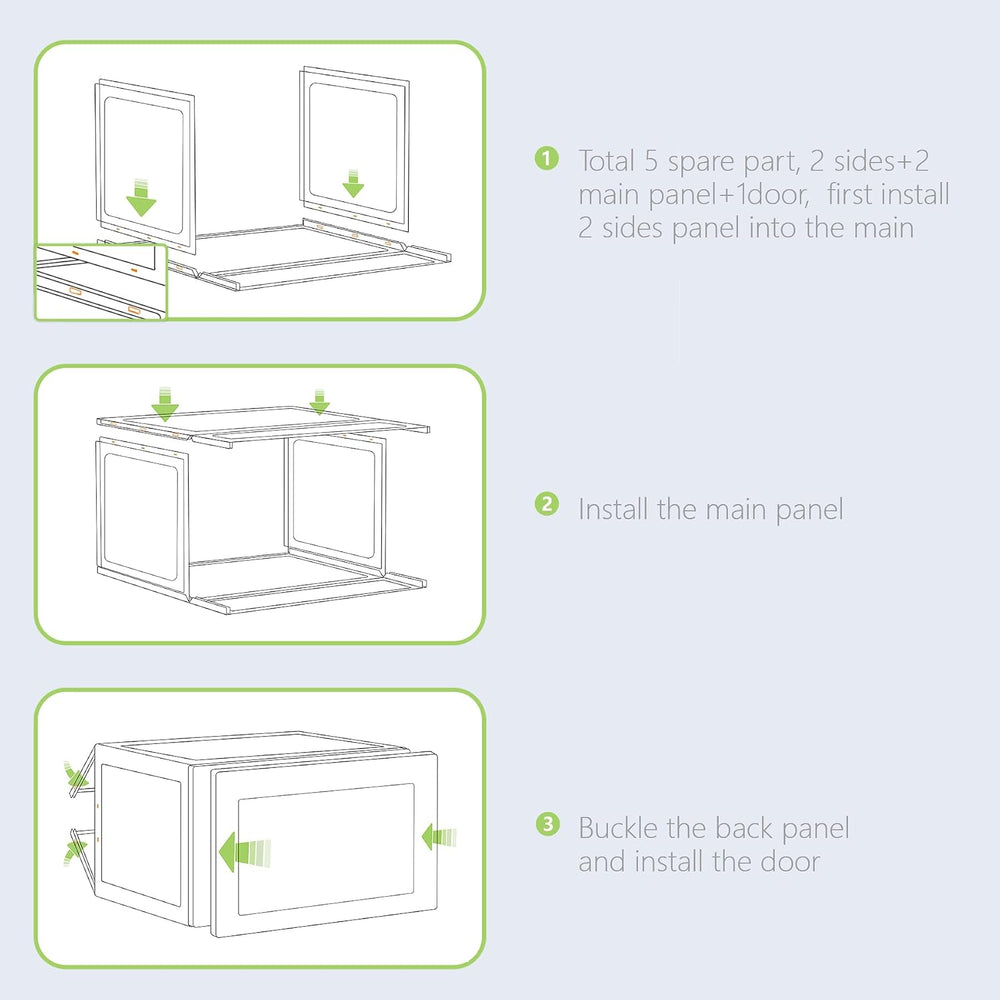 XL Shoe Storage Box,8 Pack Drop Side Shoe Boxes Clear Plastic Stackable,Sneak...