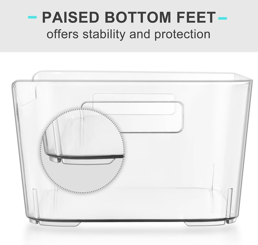 Heyuzb Pantry Organizers Storage, Clear Storage Organizer Bins 12 PACK