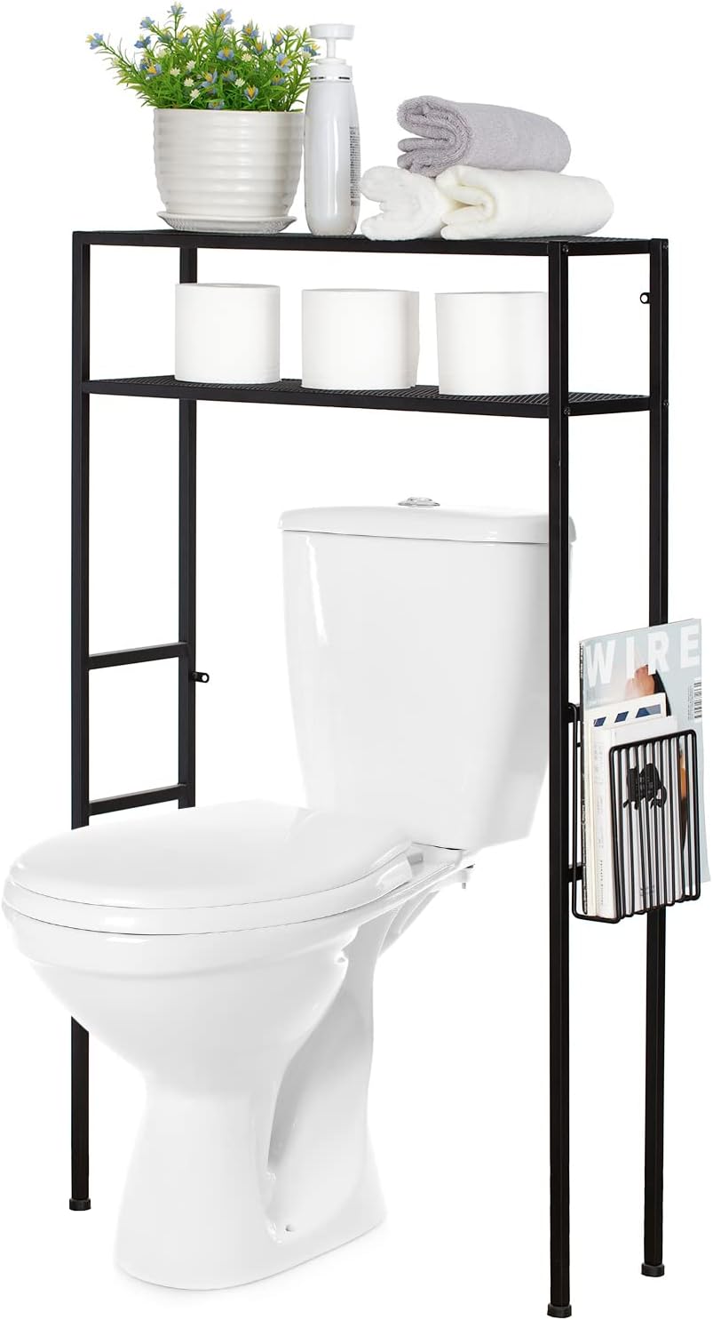 MyGift 2-Tier Over The Toilet Storage Rack, Over Toilet Bathroom Organizer, F...