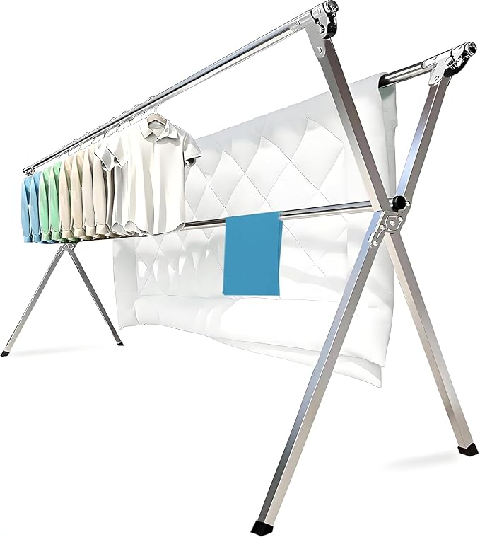 Clothes Drying Rack Folding Indoor Outdoor, Foldable Portable Laundry Drying