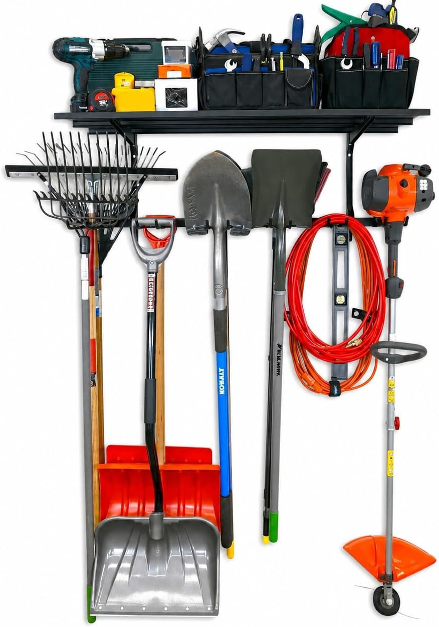 StoreYourBoard Tool Max Garage Storage Rack Shelf – Adjustable Wall Mount Gar...
