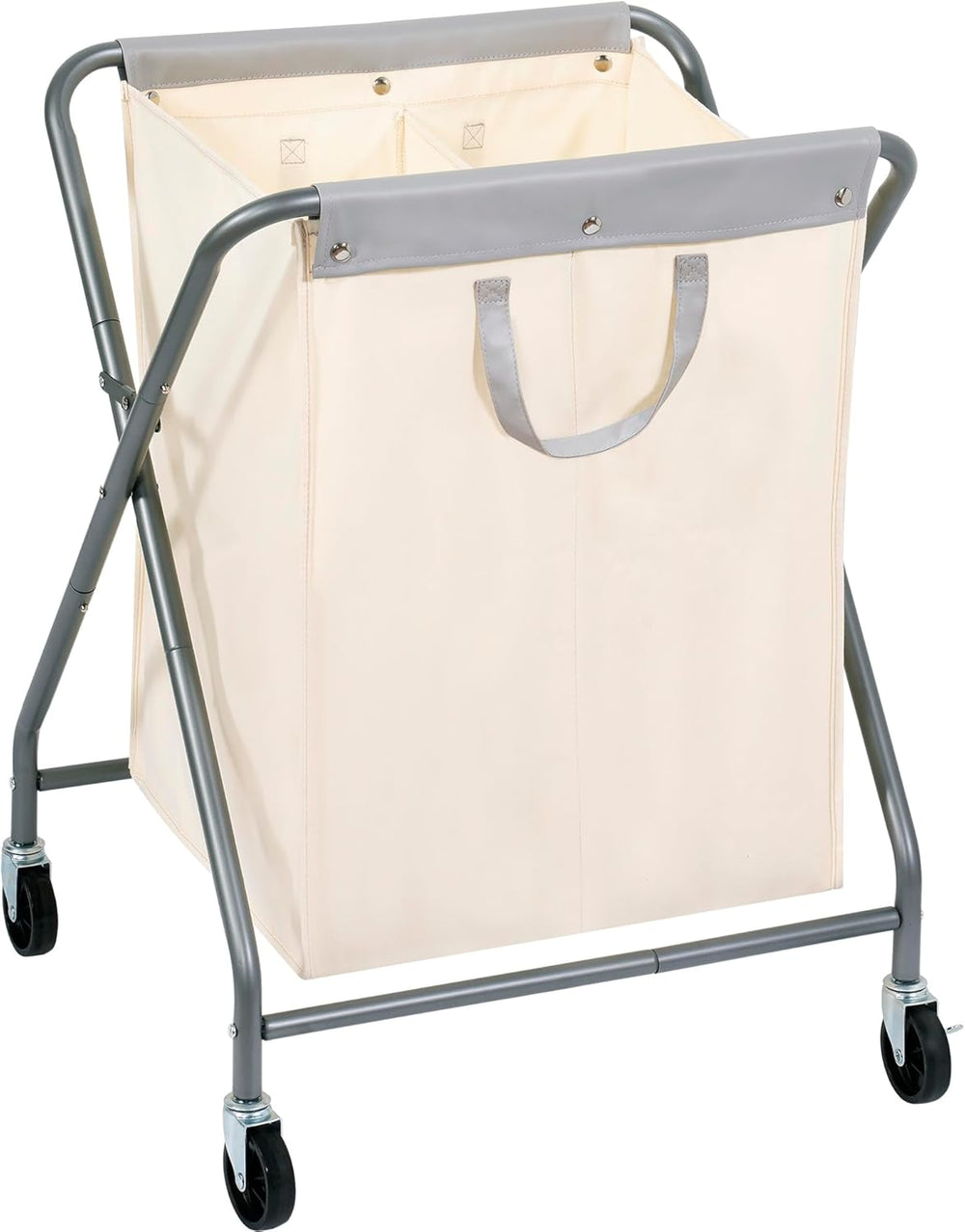 STORAGE MANIAC 125L Collapsible Laundry Hamper with Wheels, Rolling Laundry B...