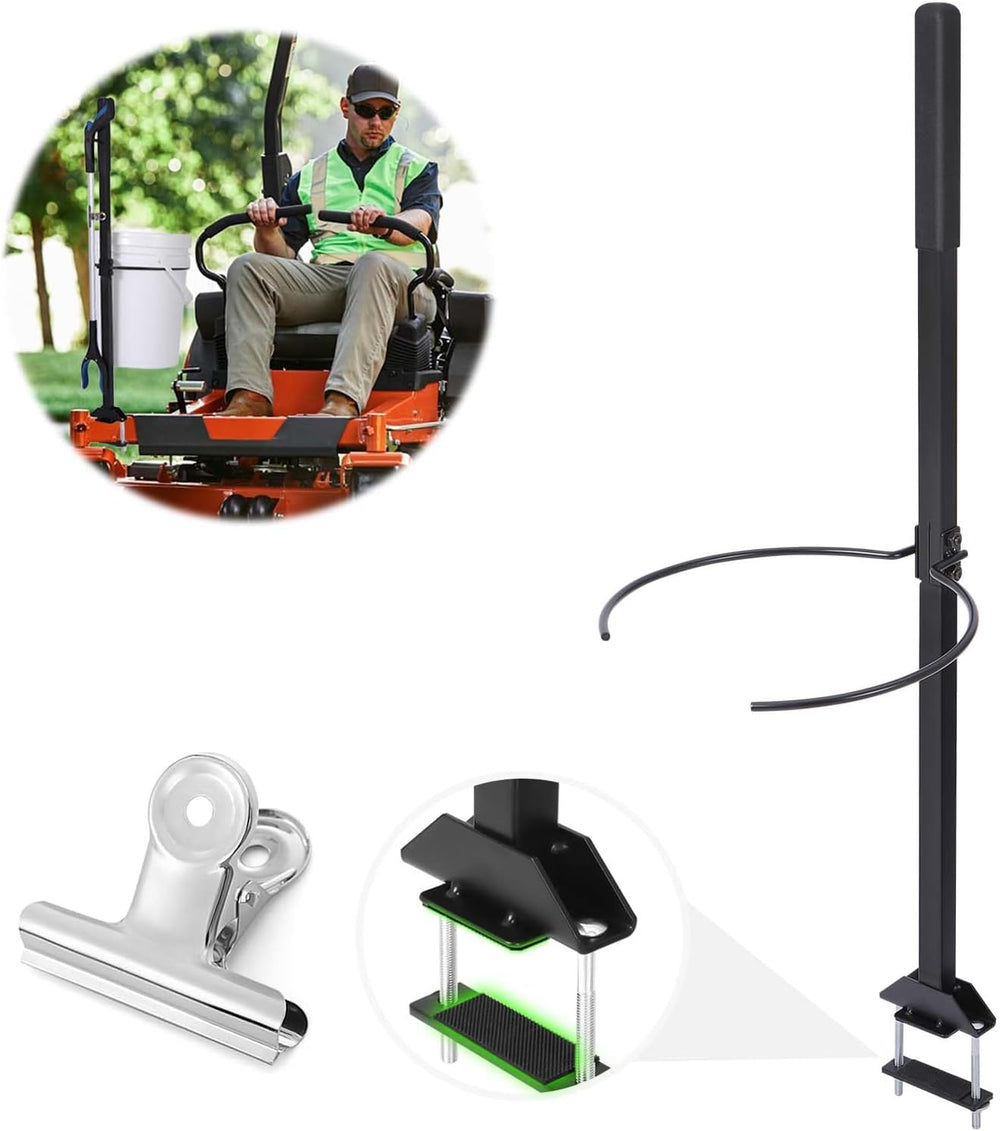 Zero Turn Mower Handle, 5 Gallon Bucket Bracket Holder with Clip, Lawn Mower ...