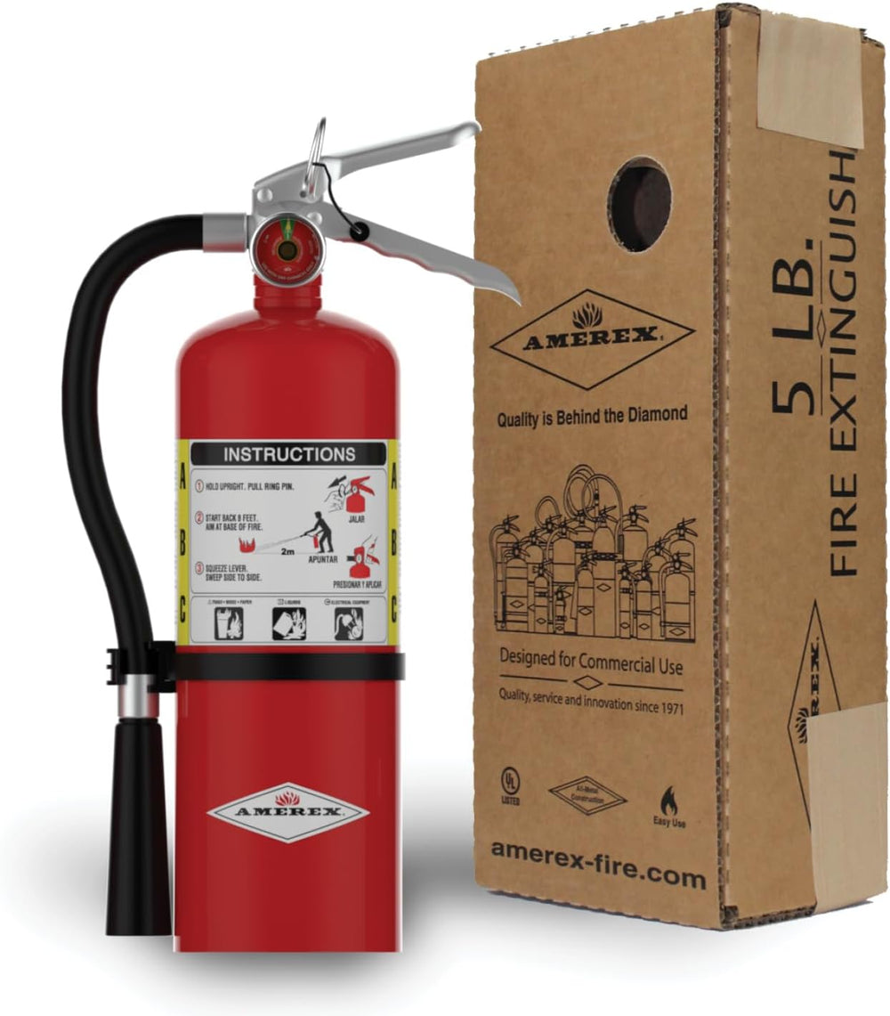 Amerex B500 ABC Dry Chemical Fire Extinguisher 2A-10 BC Rated, 5 lb.