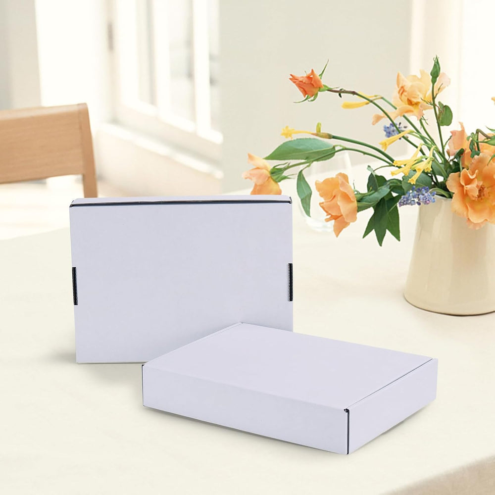 HORLIMER 11x8x2 Shipping Boxes Set of 30, White Corrugated Cardboard Mailer B...