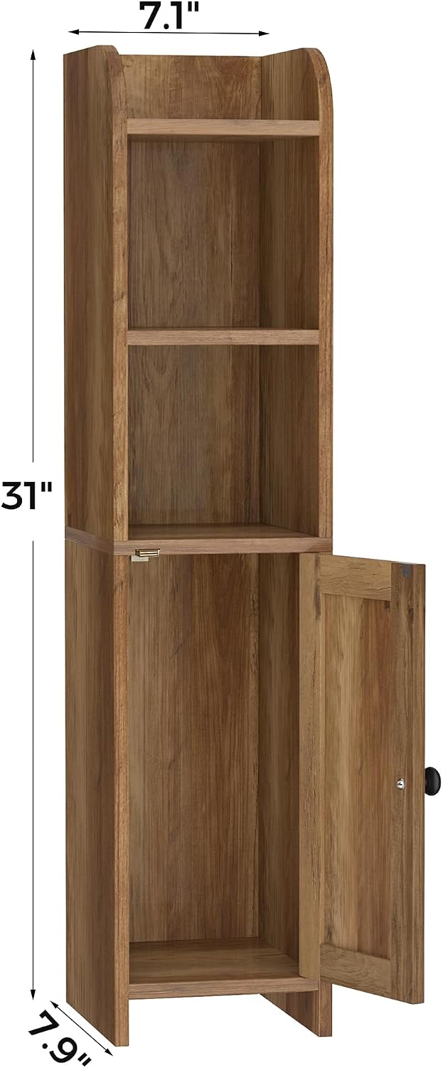 Small Bathroom Storage Cabinet, Narrow Toilet Paper Cabinet