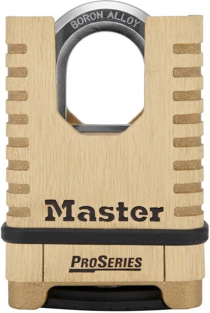 Master Lock ProSeries 4-Digit Combination Padlock, Brass Lock 1177D