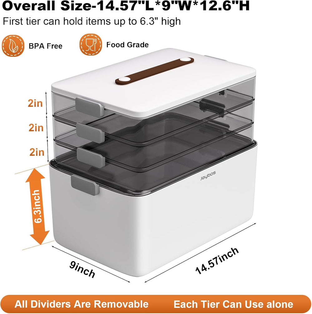 funest 4- Tier Medicine Storage Box Organizer Portable First Aid kit Box Sewi...