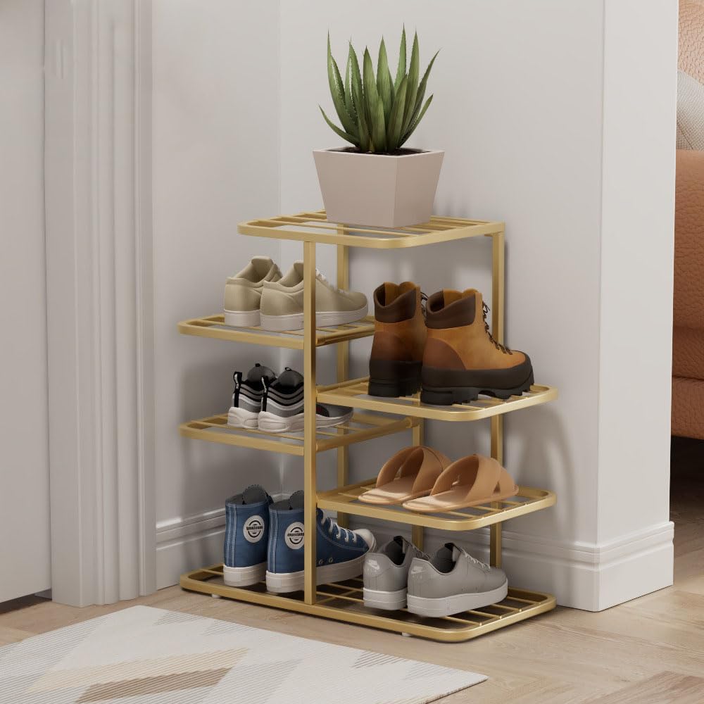 Simcat Shoe Rack Sturdy Metal Shoe Rack Organizer for Closet Entryway Garage ...