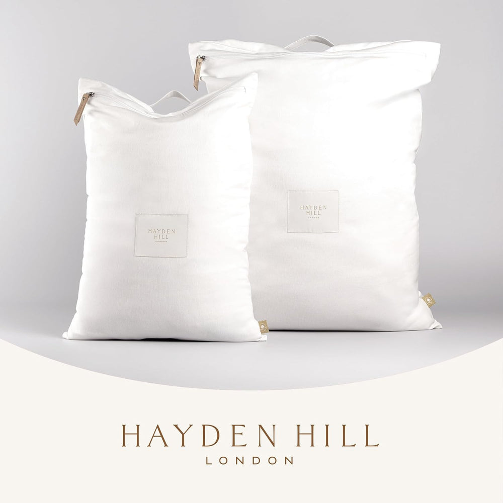 Hayden Hill Luxury Organic Cotton Travel Laundry Bags, Small & Large 2 Pack