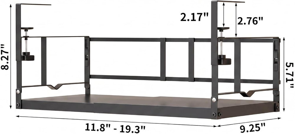 PrueBox Under Shelf Storage Basket Organizer Adjustable Heavy Duty Hanging