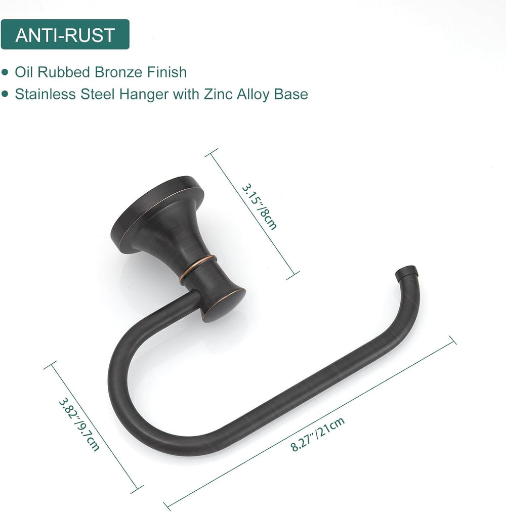 Hoimpro Toilet Paper Holder Towel Ring Set, Wall Mount Oil Rubbed Bronze