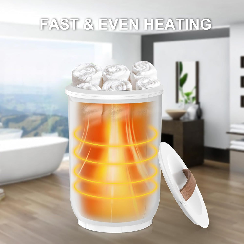 FLYHIT Large Towel Warmer for Bathroom - Heated Towel Warmers Bucket, Wood Ha...
