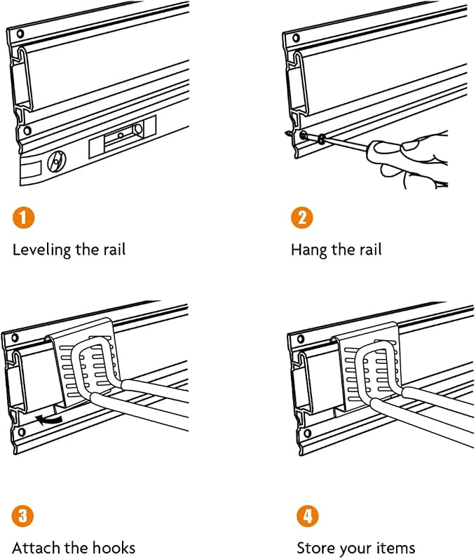 Wall Mount Tool Storage Rack, Garage Organization, Heavy Duty Garage Storage