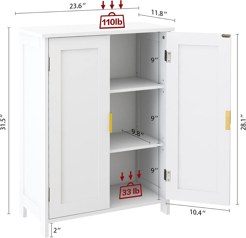TaoHFE White Bathroom Storage Cabinet,Bathroom Cabinets Freestanding