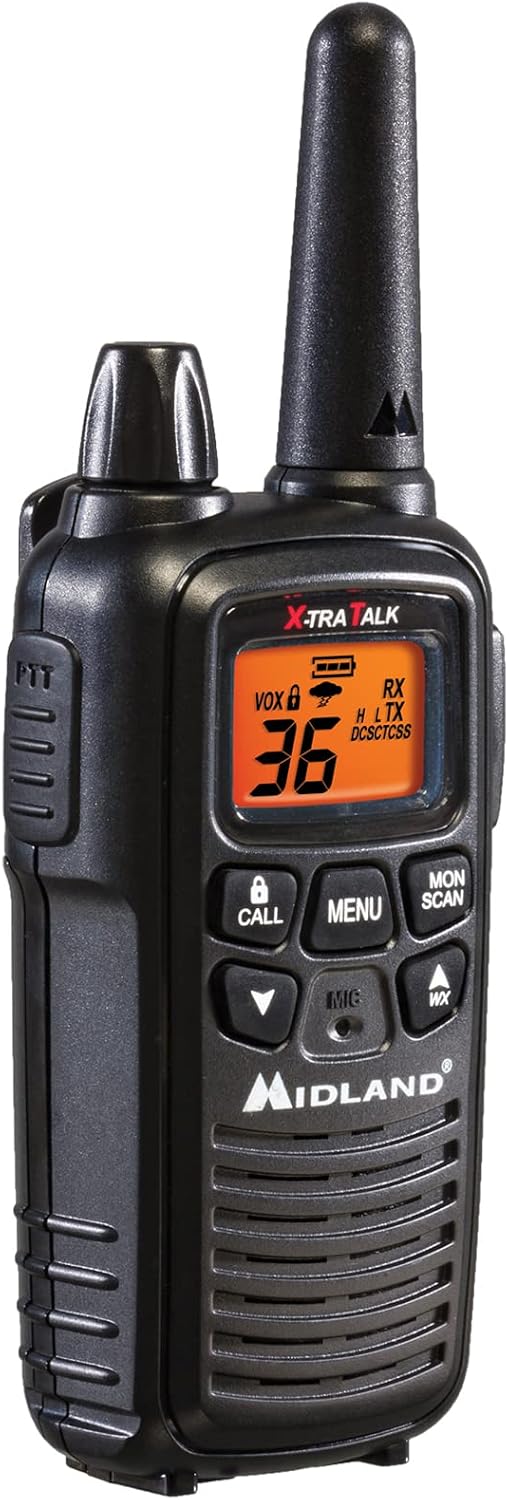 Midland LXT600VP3 FRS License Free Walkie Talkies. Black, 2 Pack