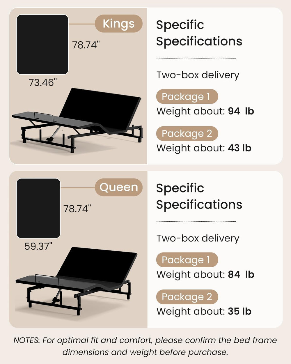 Mixcous Queen Adjustable Bed Base with Zero Gravity & Anti-Snore