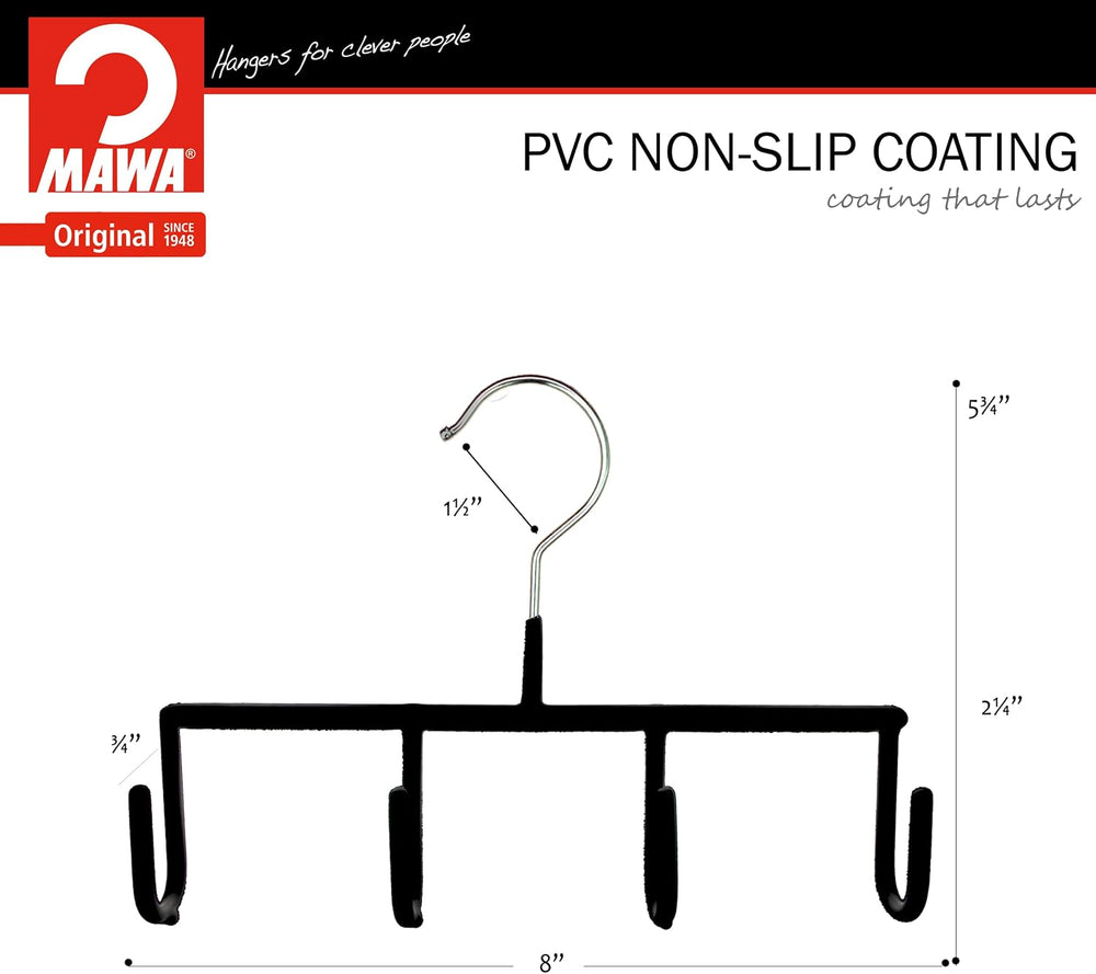 Mawa by Reston Lloyd Non Slip Space-Saving Belt/Accessory Hanger, Style Gh, S...