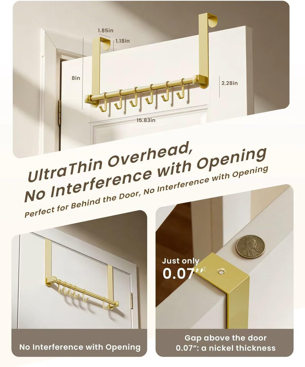 BOF Heavy Duty Over The Door Hooks, Door Hooks Hanger Organizer for Hanging (...