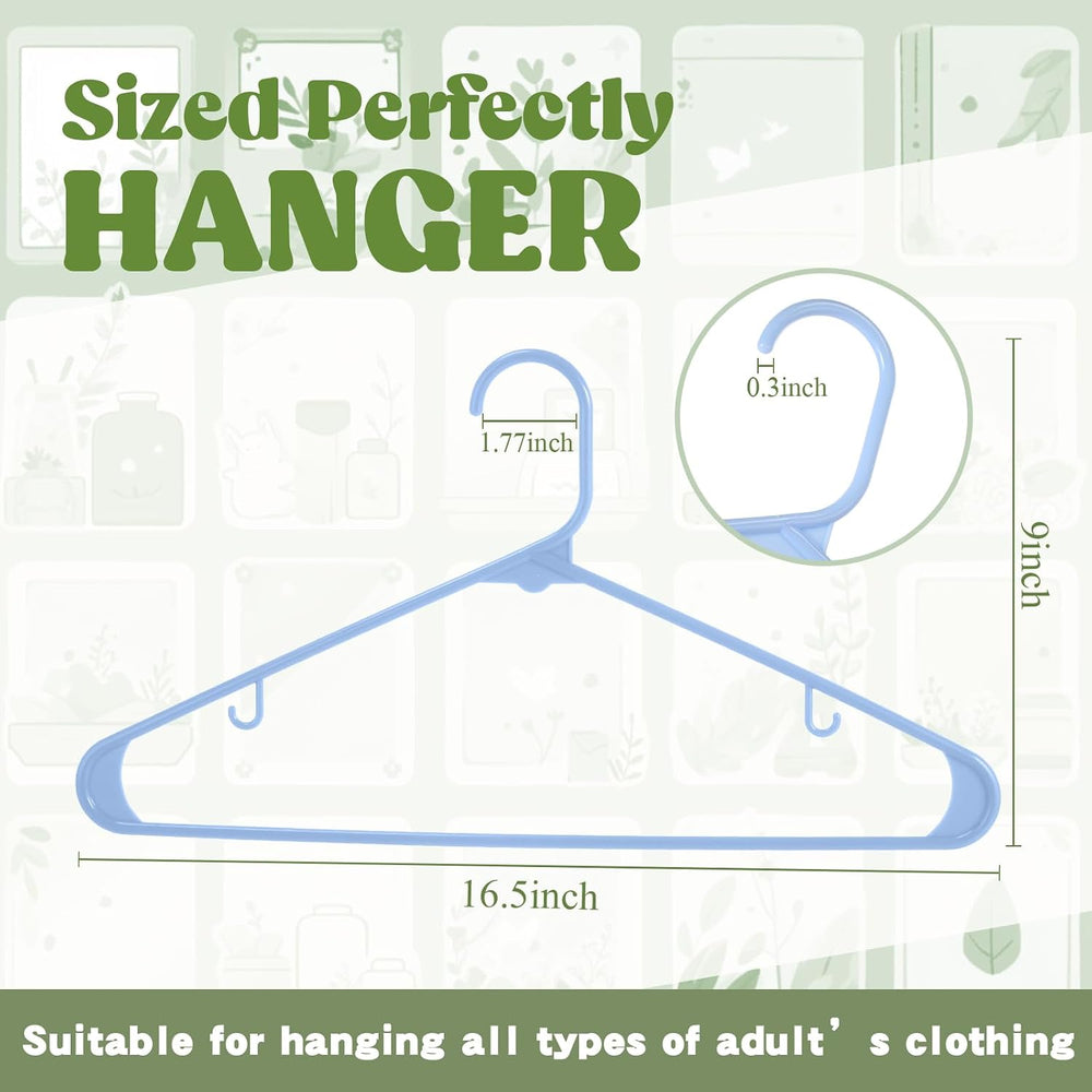 Jetec 120 Pcs Plastic Clothes Hangers Bulk Heavy Duty Hangers with Hooks Dura...