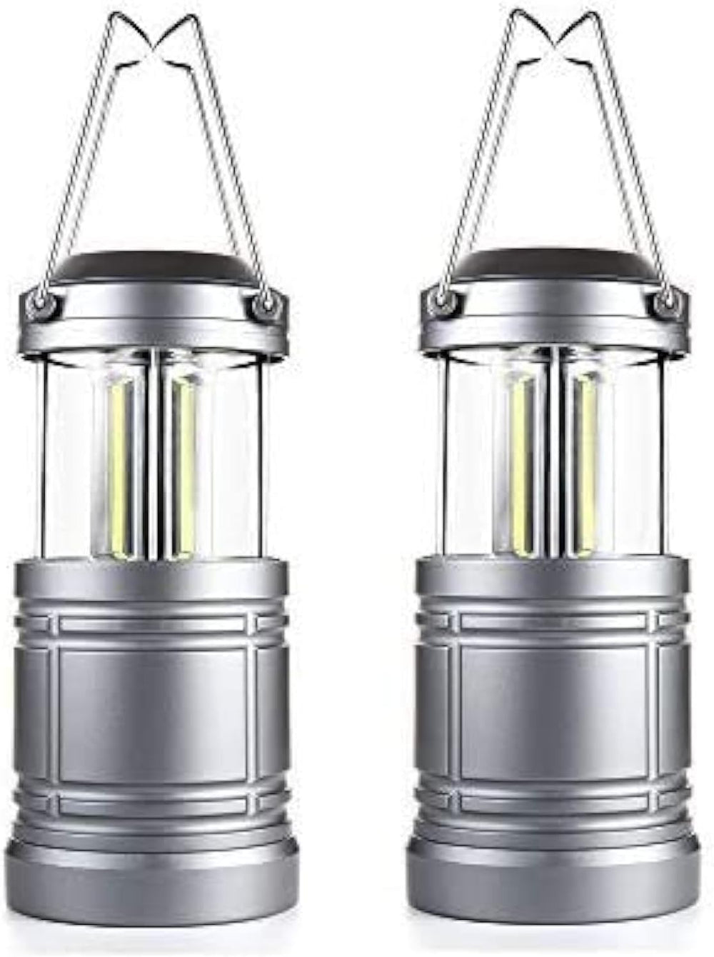 2 Pack LED Camping Lantern ,Battery Powered Hanging Lanterns - Survival Kit f...