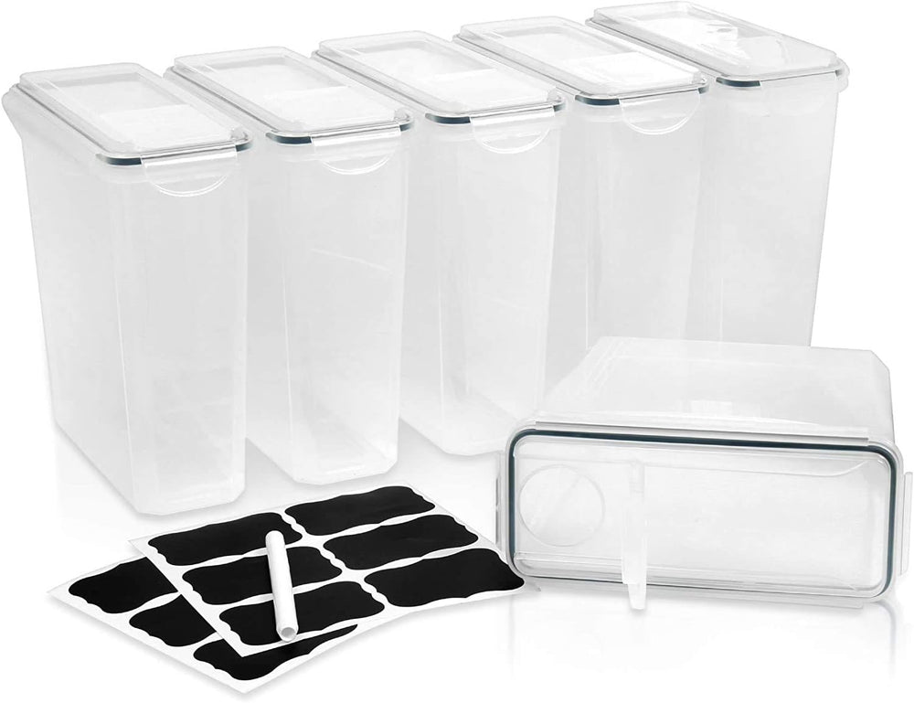 Cereal Containers Storage Set Large (6 Pack) Airtight Food Storage Containers...