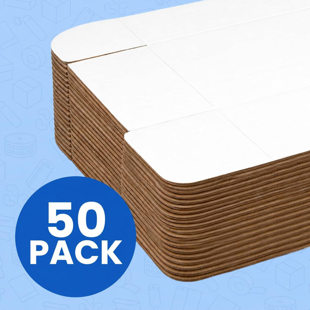 The Boxery Corrugated Mailers White Tuck Shipping Boxes (3x2x2)