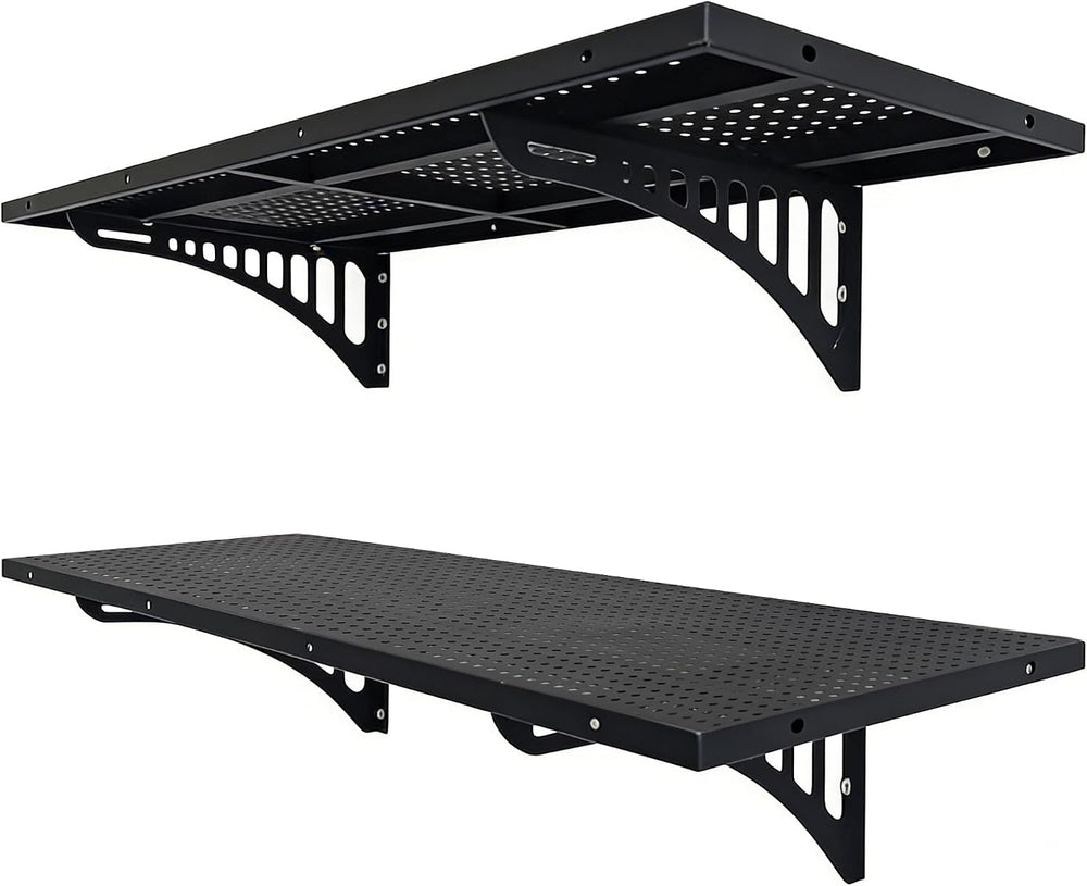 2 Pack Heavy Duty Garage Wall Shelving 45.3 x 16.5 Inch