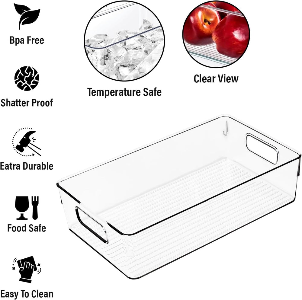 ShelfShaper Large Clear Plastic Storage Bins, Pantry Organizers and Storage C...