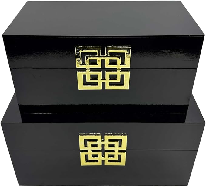 Galt International Storage Box Set Decorative Storage Box w/Hinged Lid Classi...