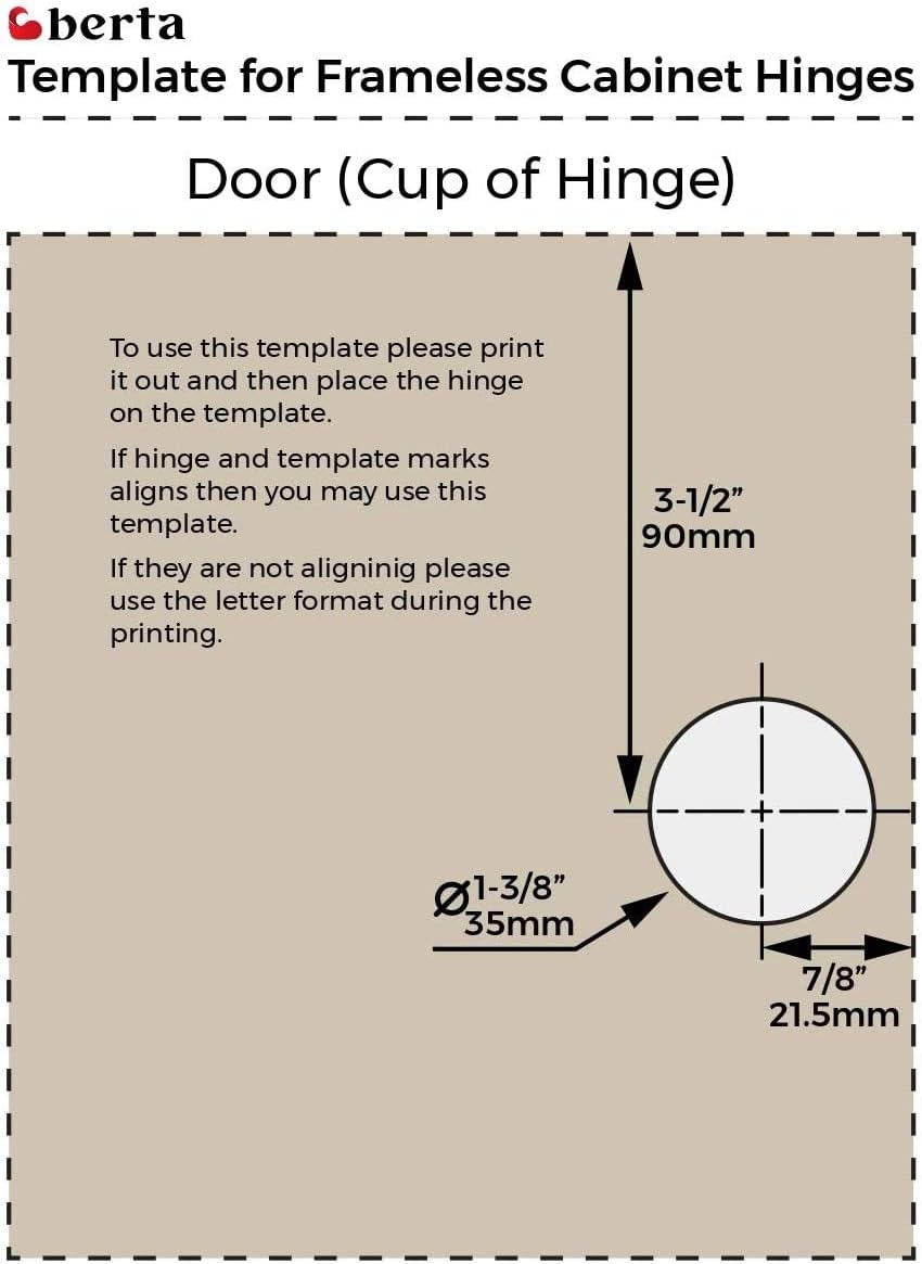 Berta, 30-Pack Full Overlay 110° Soft-Close Frameless Cabinet Hinges