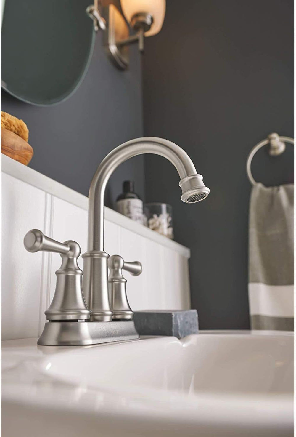 Premium Banbury Towel Ring, Brushed Nickel