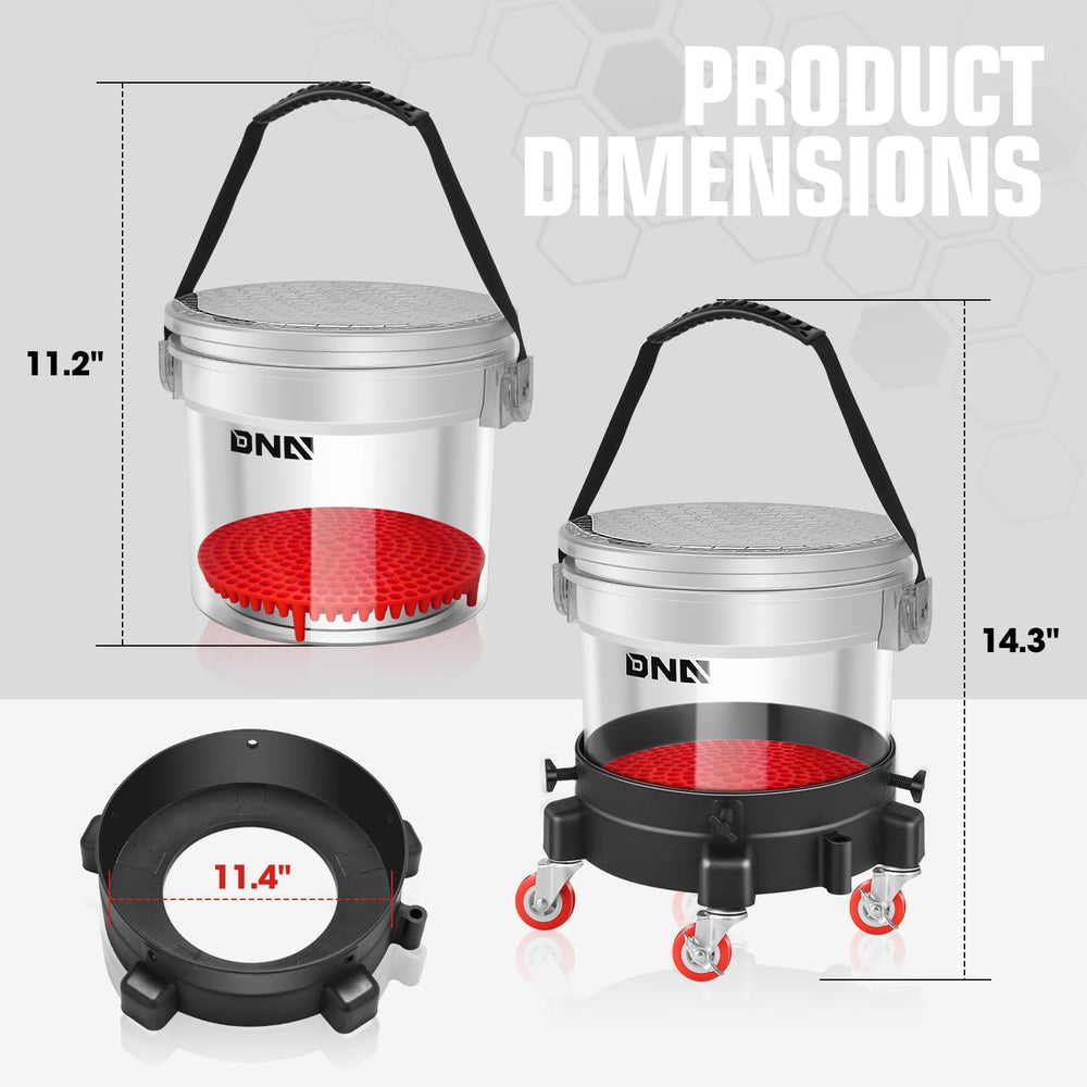 DNA Motoring 5 Gallon Washing System Includes 15.5L Bucket, Filtration System...