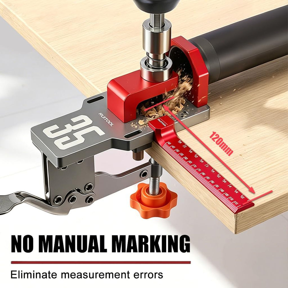 RUITOOL 35mm Concealed Hinge Jig System, Cabinet Door Mounting Jig & Door...