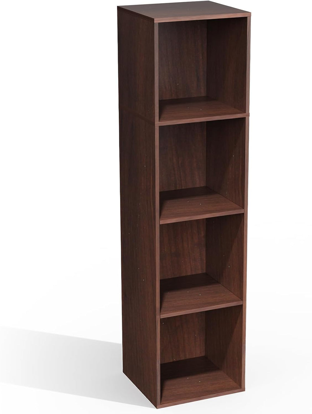 4Cube Storage Organizer, 4 Tier Cube Low Bookcase Freestanding Storage Displa...